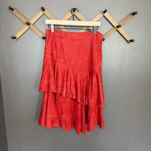 Flying Tomato tiered midi skirt boho indie vanguard gypsy hippie  large